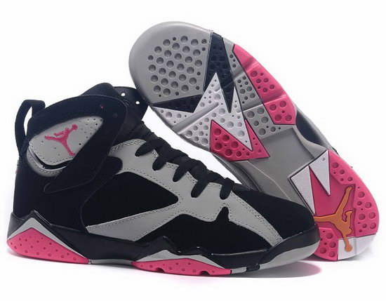 Womens Air Jordan Retro 7 Black Grey Pink Uk